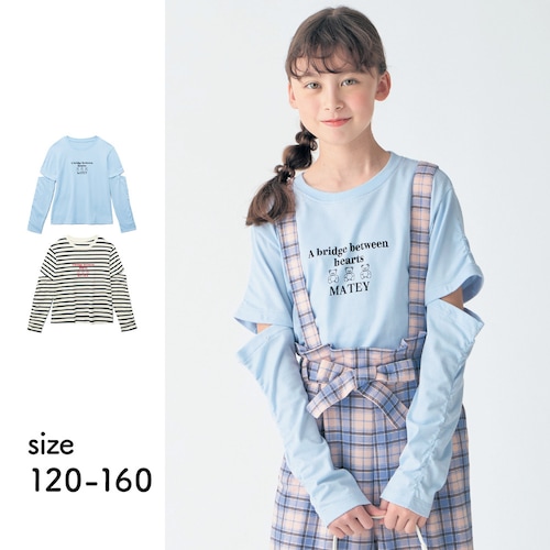 ３WＡY袖シャーリングＴシャツ 【子供服】