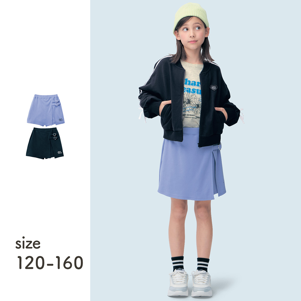 【ベルメゾン】【7月2日までお得】 ハートバックルラップ風スカパン 【子供ズボン】