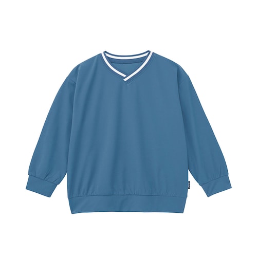 【さらりと軽くてよく伸びる】速乾ストレッチ天竺ラインリブＴシャツ 【子供服 長袖】