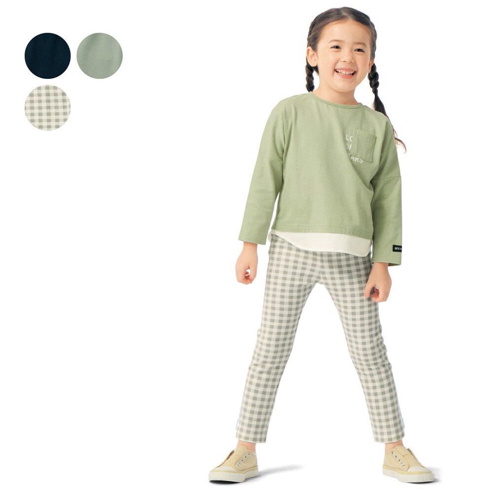 【ジータ/GITA】ママの声から生まれたちょっと厚手の10分丈レギンスパンツ 【子供ズボン】