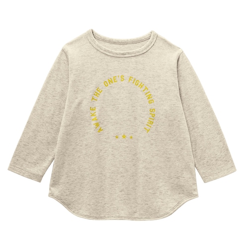 レイヤードしやすいロゴプリント９分袖Ｔシャツ 【子供服】
