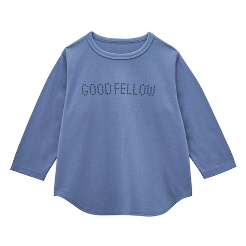 レイヤードしやすいロゴプリント９分袖Ｔシャツ 【子供服】
