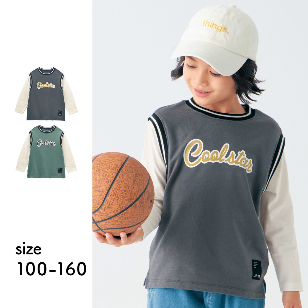 【ジータ/GITA】フェイクレイヤード長袖Tシャツ 【子供服】