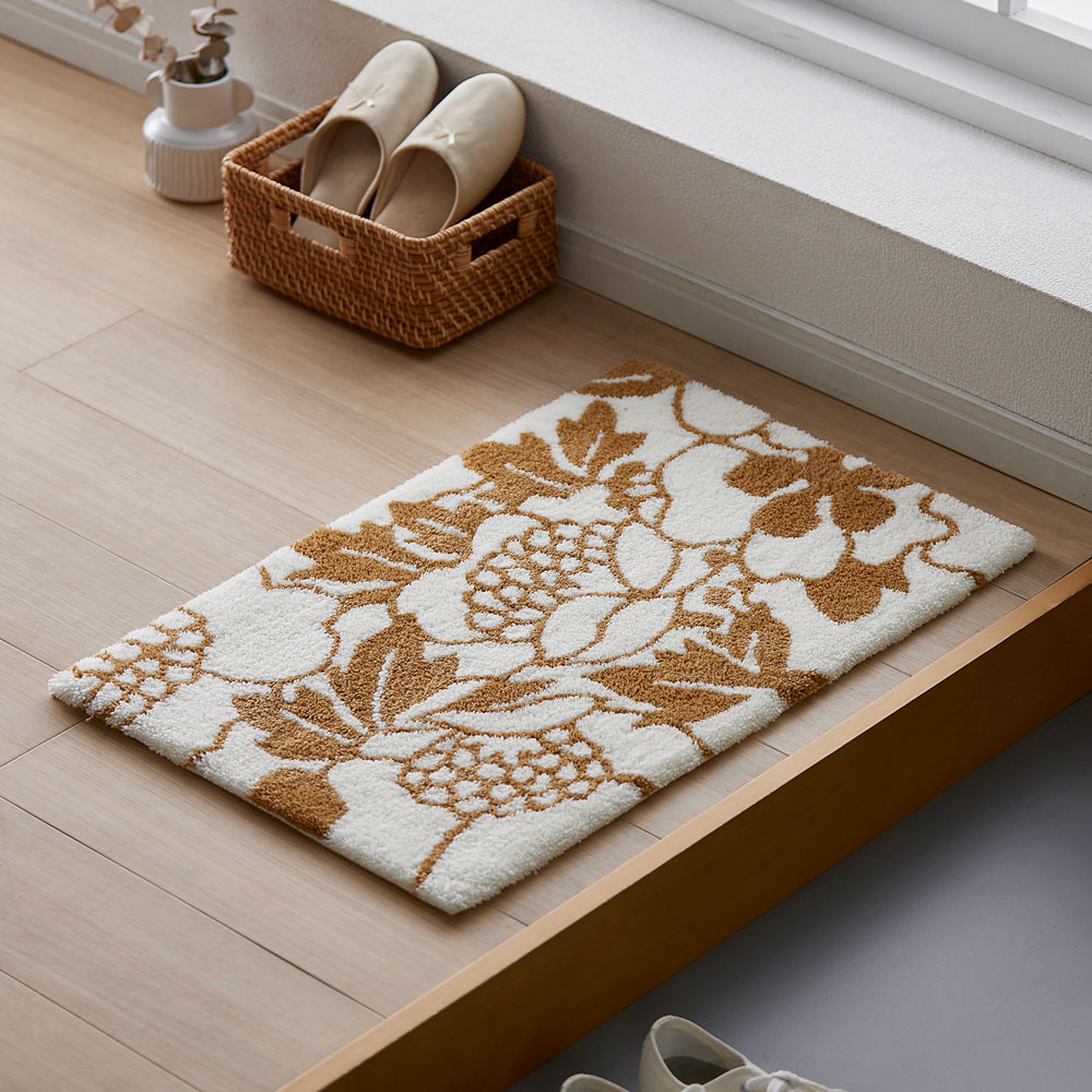 【フィンレイソン/Finlayson】フラワー柄の洗える玄関マット[日本製]