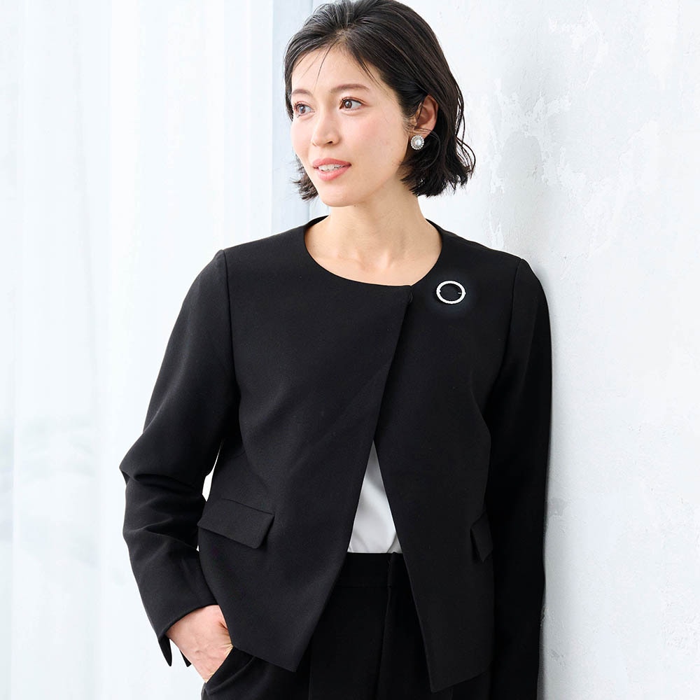 3点セットデザインジャケット＋パンツ【入卒・通勤】(丈が選べる