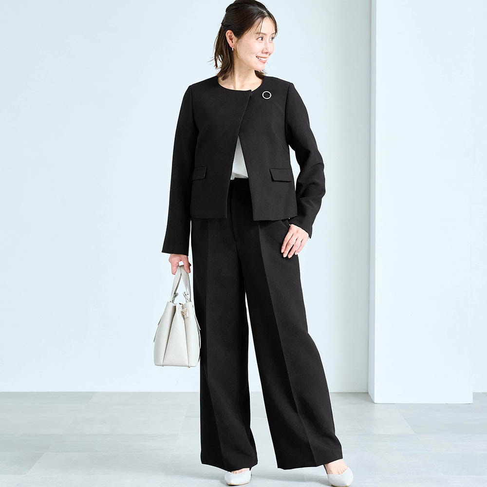 3点セットデザインジャケット＋パンツ【入卒・通勤】(丈が選べる