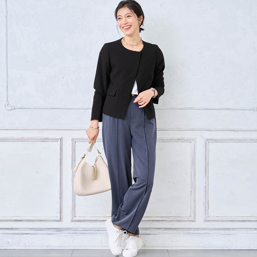 3点セットデザインジャケット＋パンツ【入卒・通勤】(丈が選べる