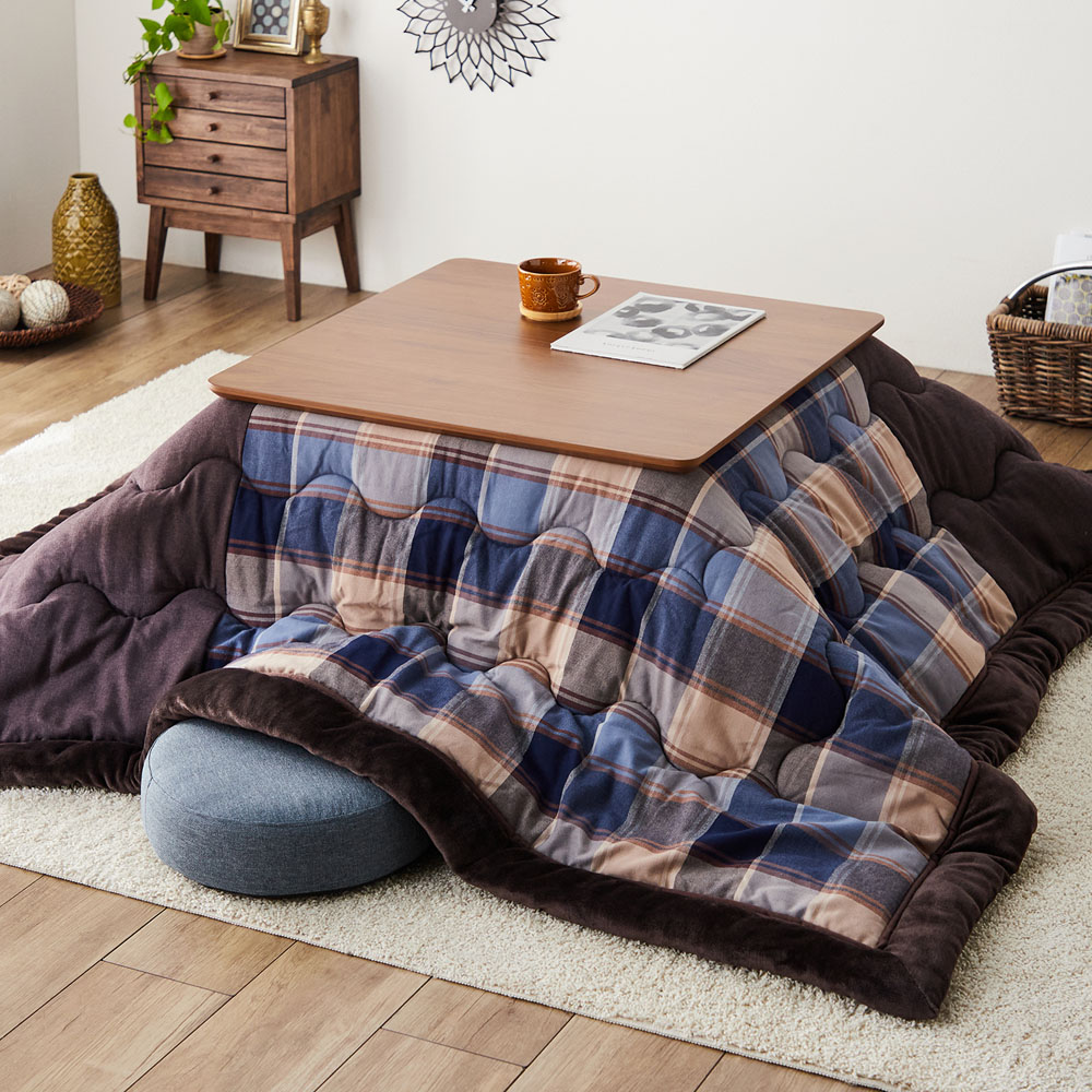 【ロマンス小杉】チェック柄のパッチワークこたつ布団 【ロマンス小杉】チェック柄のパッチワークこたつ布団