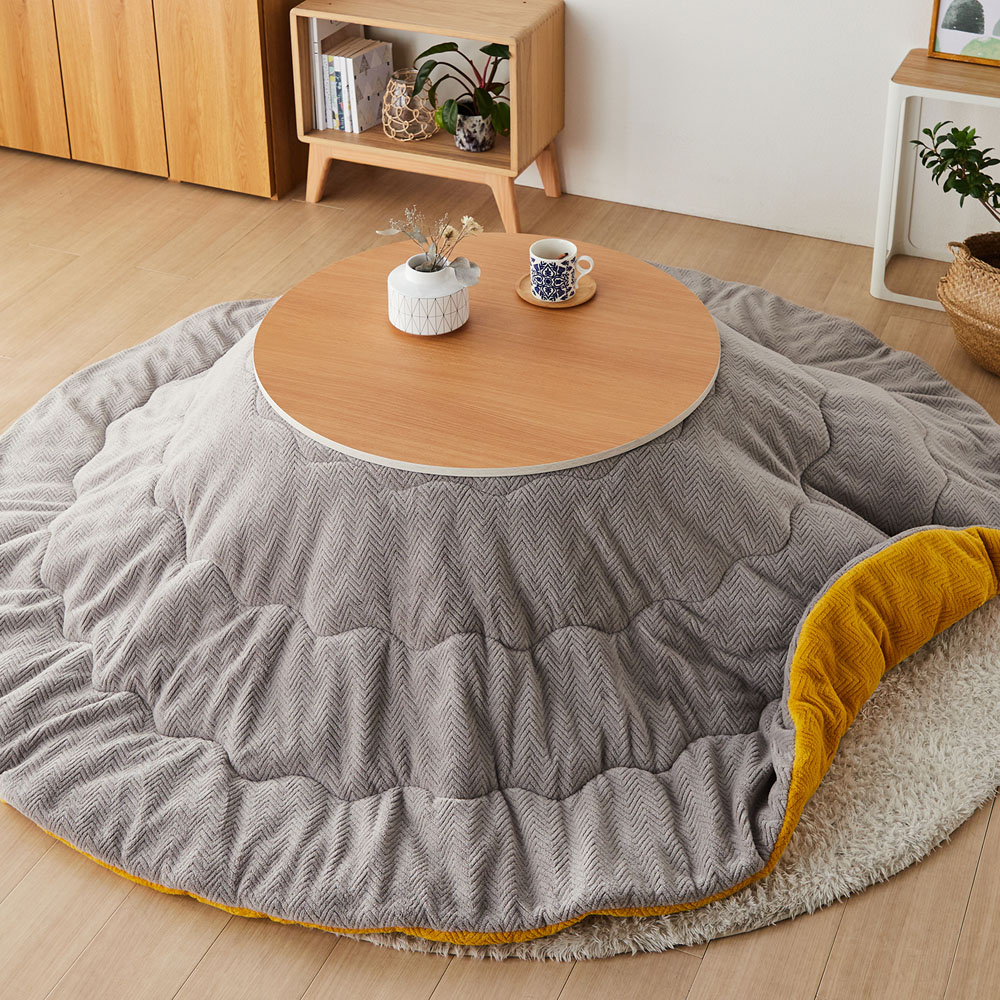 【ベルメゾン】マイクロファイバー素材の洗えるこたつ布団(円形) 【ベルメゾン】マイクロファイバー素材の洗えるこたつ布団(円形)