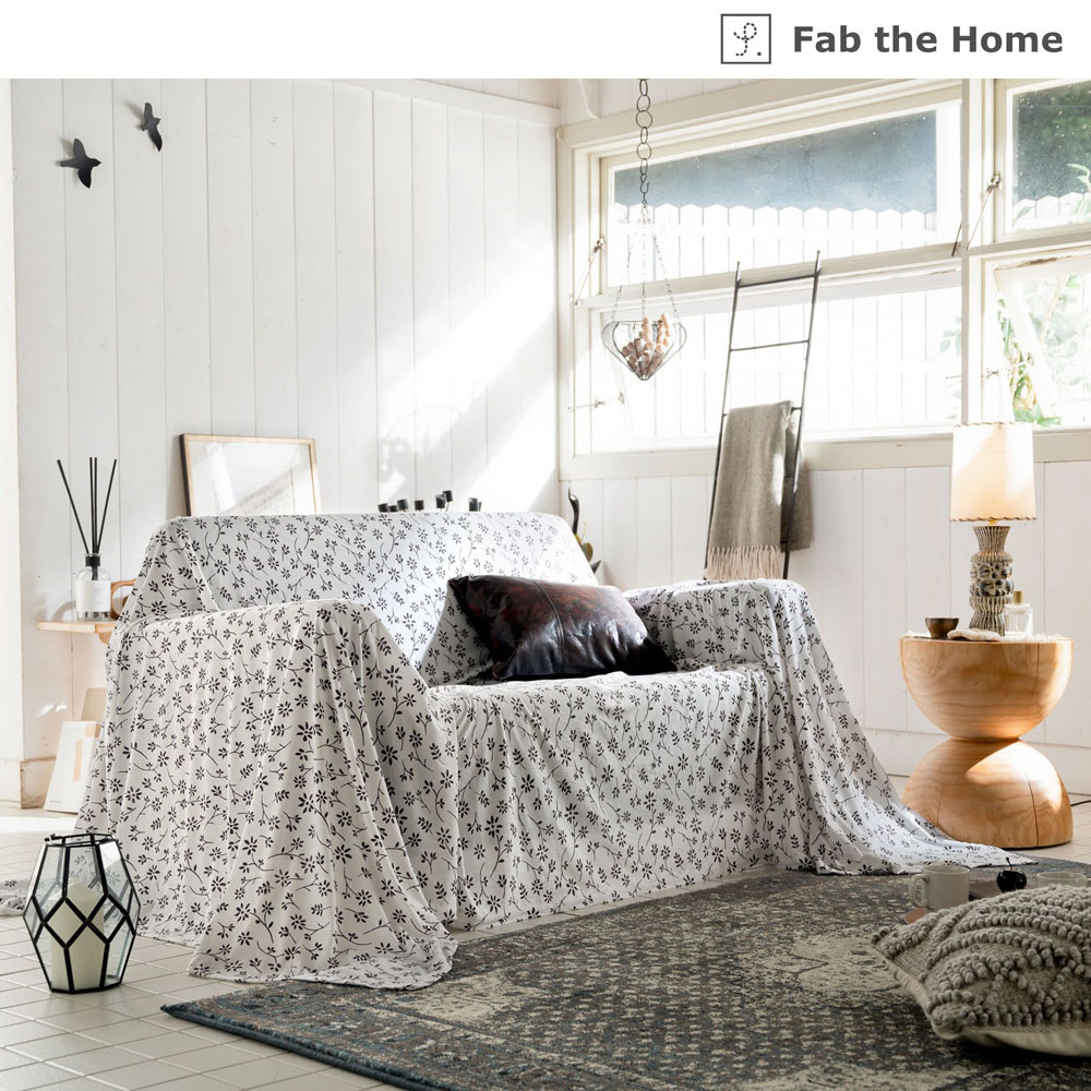 【ファブザホーム/Fab the Home】やわらかコットンのマルチカバー・ソファーカバー
