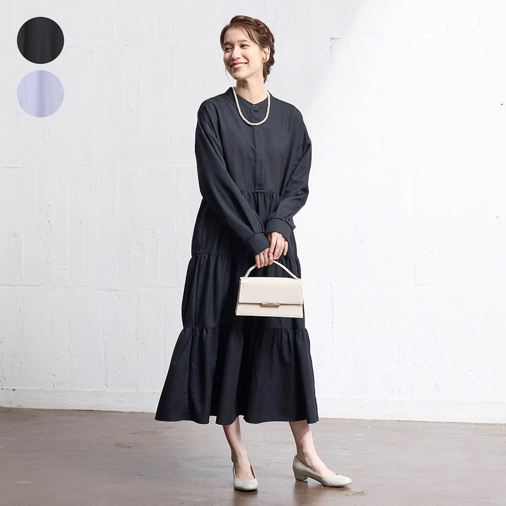 【ベルメゾン】【7月2日までお得】 お宮参り・フォーマルにも授乳しやすいマタニティサイズティアードワンピース 【産前・産後】