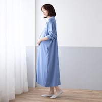 グレイッシュブルー／モデル身長166cm・マタニティＭ～Ｌサイズ着用