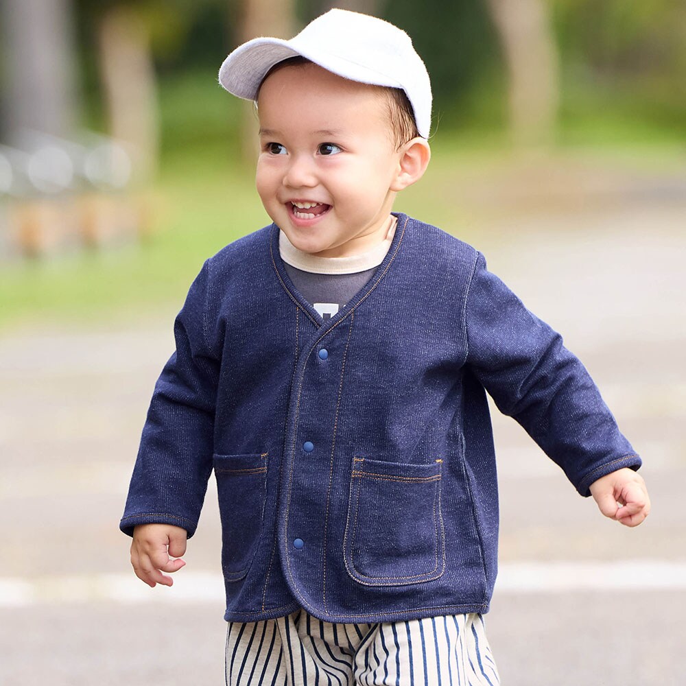 【ミテテ/mitete】デニム風カーディガン 【ベビー服】