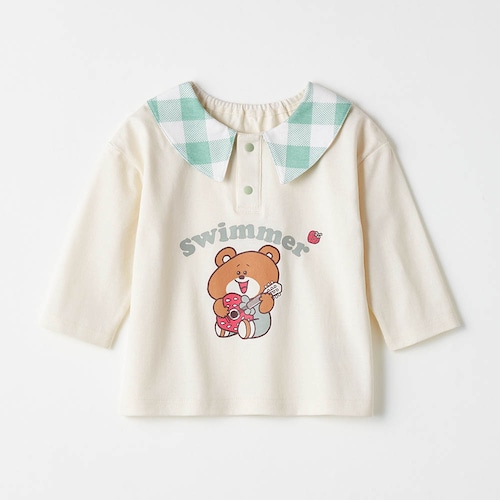 SWIMMERコラボ 襟付き長袖Ｔシャツ 【ベビー服 子供服】