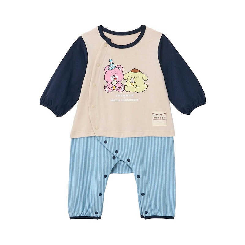 ベージュ×ネイビー系