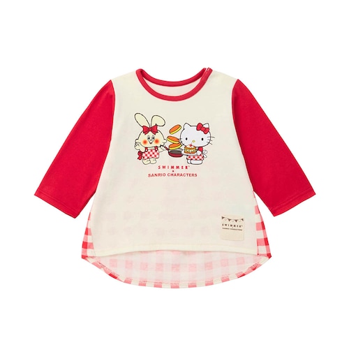SWIMMER×サンリオキャラクターズ バック切替えプリント長袖Ｔシャツ 【ベビー服 きょうだいリンク】