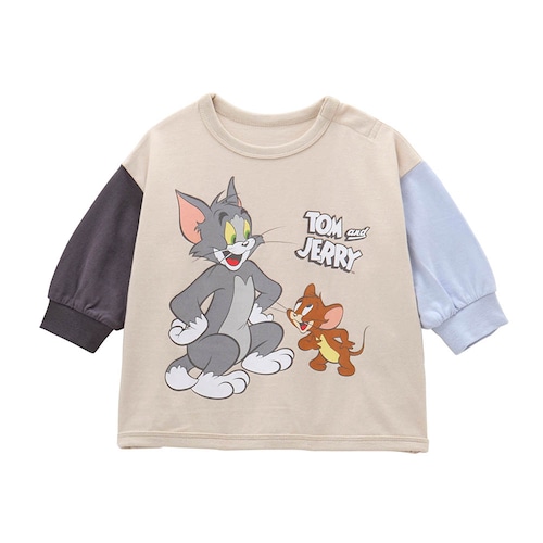 トムとジェリー パイピングプリント長袖Ｔシャツ 【ベビー服 子供服 長袖 きょうだいリンク】