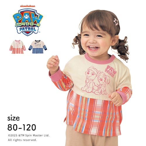 パウ・パトロール 切替え総柄長袖Ｔシャツ 【ベビー服】