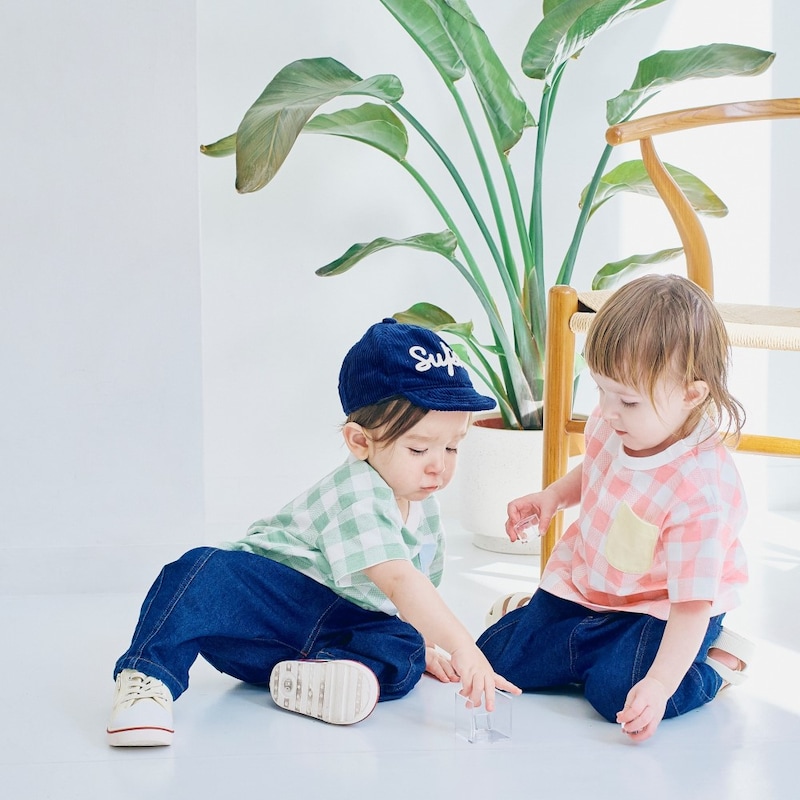 左）ミント／78㎝・80、右）ピンク／80㎝・80