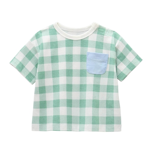 胸ポケットギンガムチェック半袖Ｔシャツ 【ベビー服】