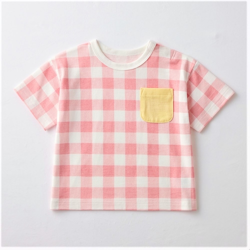 胸ポケットギンガムチェック半袖Ｔシャツ 【ベビー服】