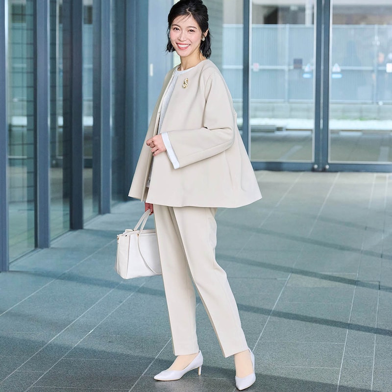 モデル身長168cm／M・股下68cm ※写真は撮影用のため股下＋6cmになります。