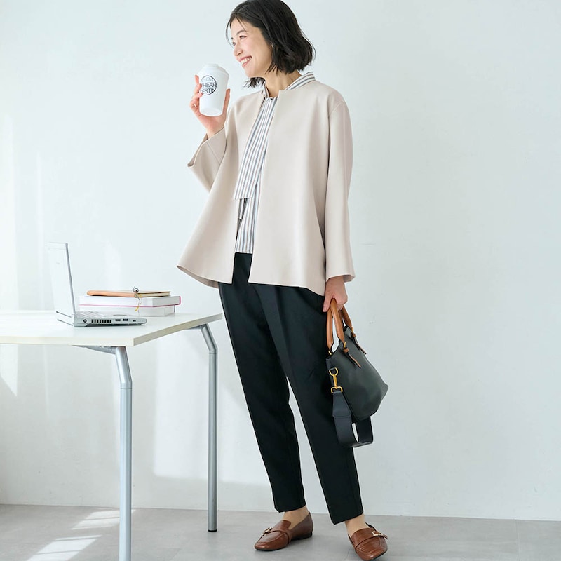 モデル身長168cm／M・股下68cm ※ジャケットのみ着用