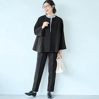 モデル身長168cm／M・股下68cm ※写真は撮影用のため股下＋6cmになります。