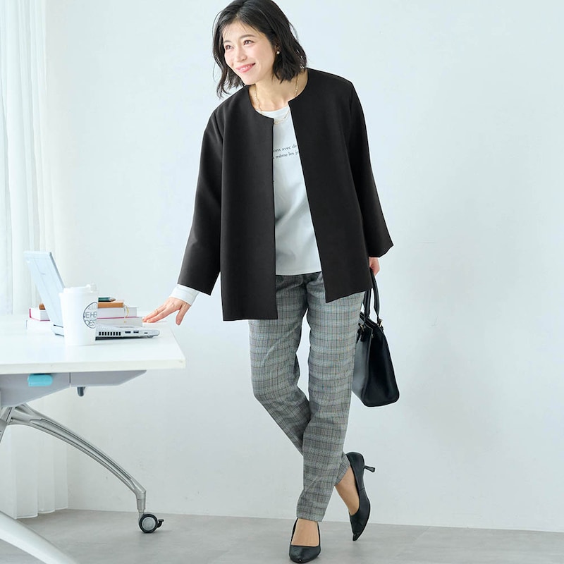 モデル身長168cm／M・股下68cm ※ジャケットのみ着用