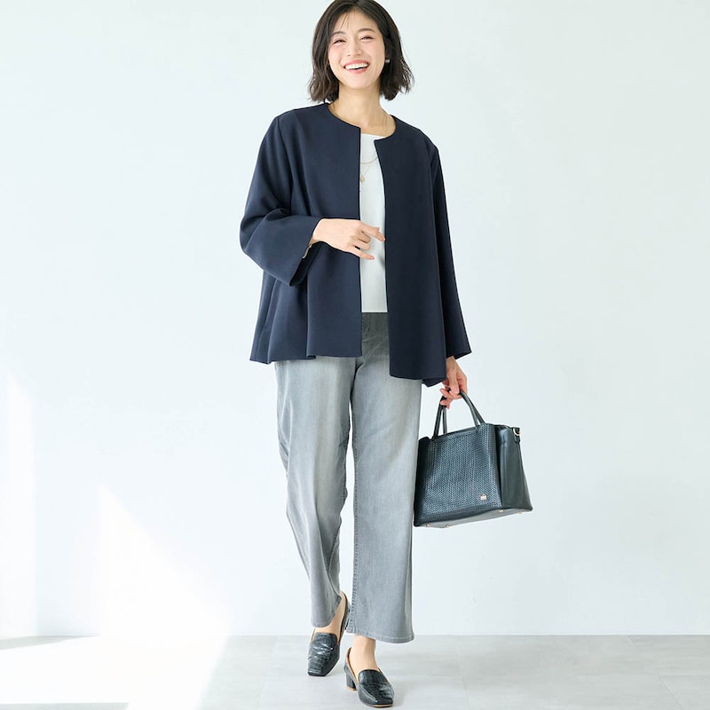 モデル身長168cm／M・股下68cm ※ジャケットのみ着用