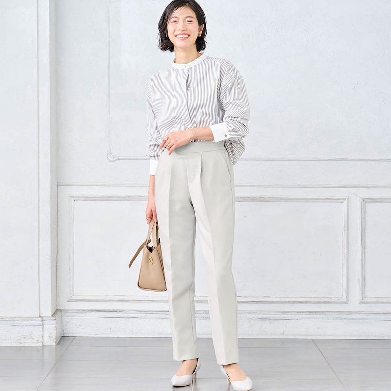 モデル身長168cm／M・股下68cm ※写真は撮影用のため股下＋6cm、パンツのみ着用