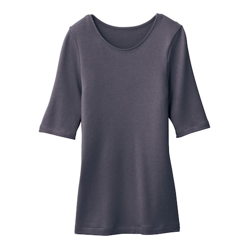 【ワコール／LOVE BODY】 らくのびサーモ5分袖トップス