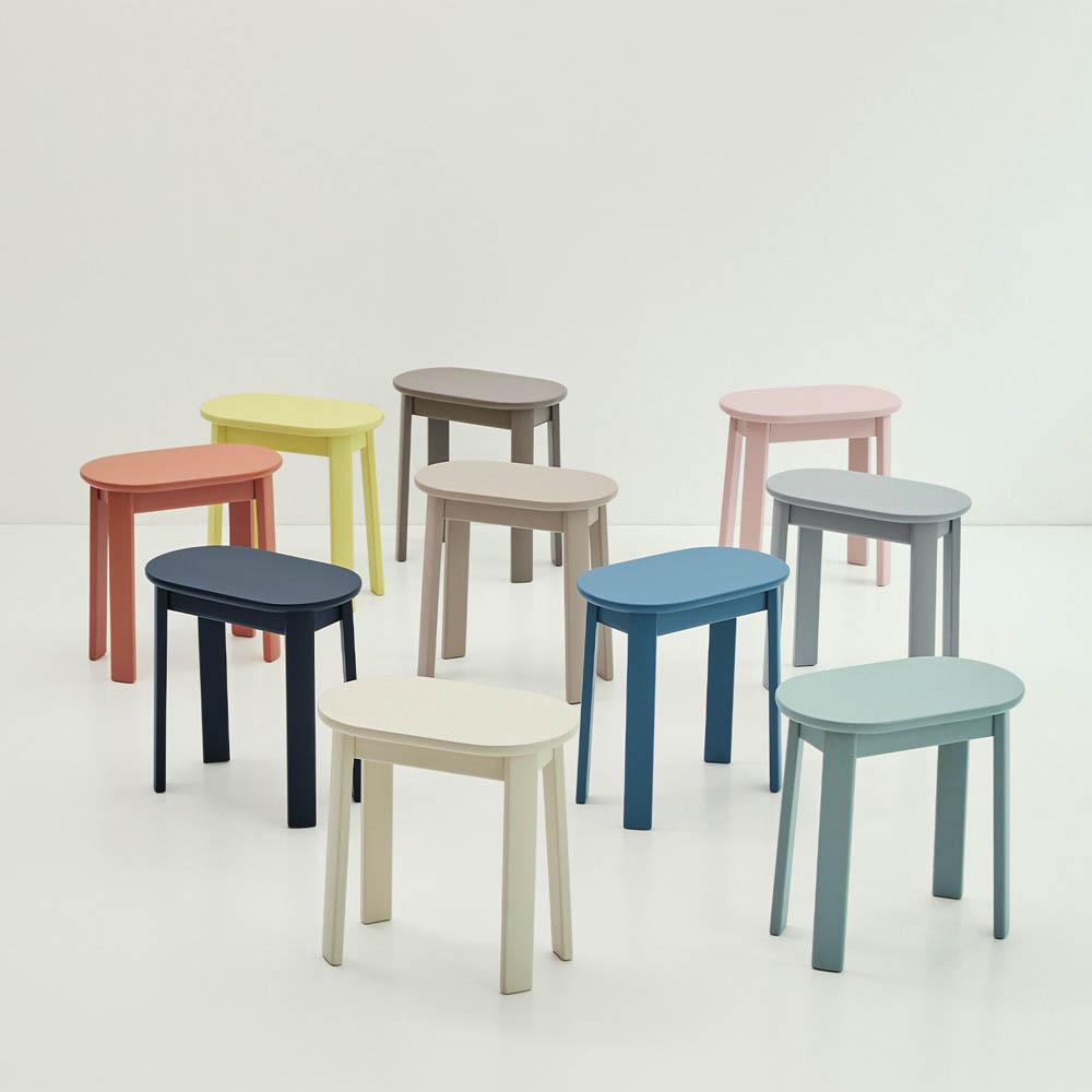 彩りカラーの楕円形スツール 彩りカラーの楕円形スツール