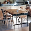 【BELLE MAISON DAYS】オーク材の伸長式ダイニングテーブル 【簡単に引き出せる】