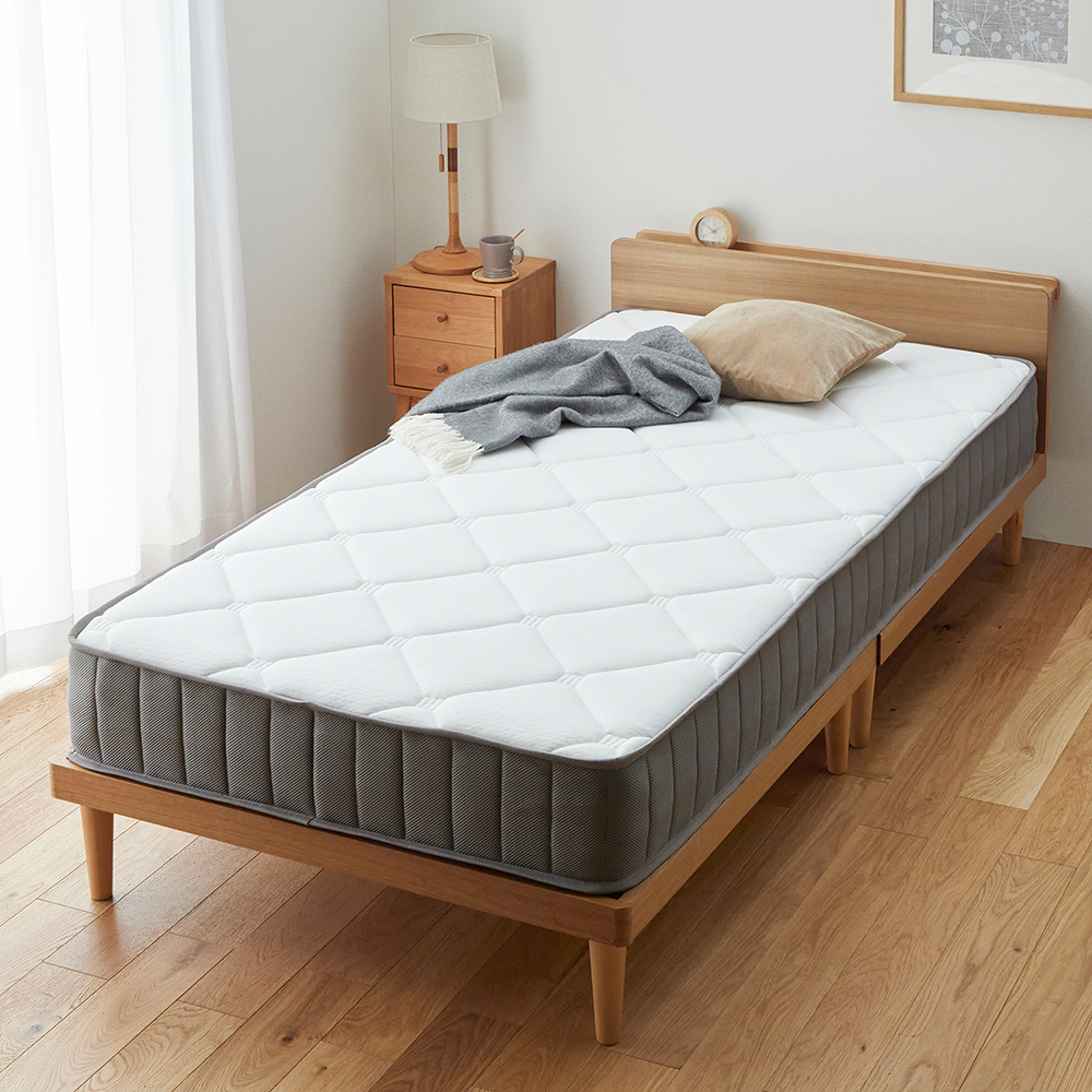 【ベルメゾン】【圧縮ロールでお届け】コイルが選べる抗菌防臭防ダニコイルマットレス 【ボンネルコイル/ポケットコイル】