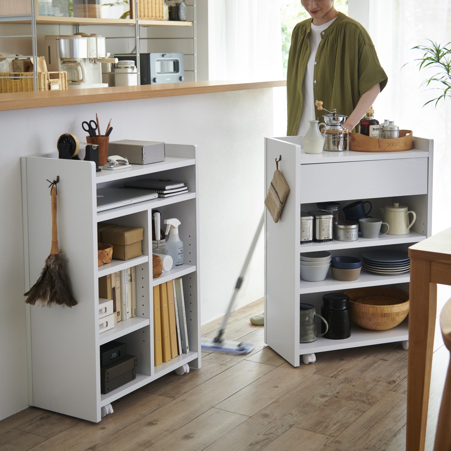 【ベルメゾン】マルチに収納できるカウンターワゴン