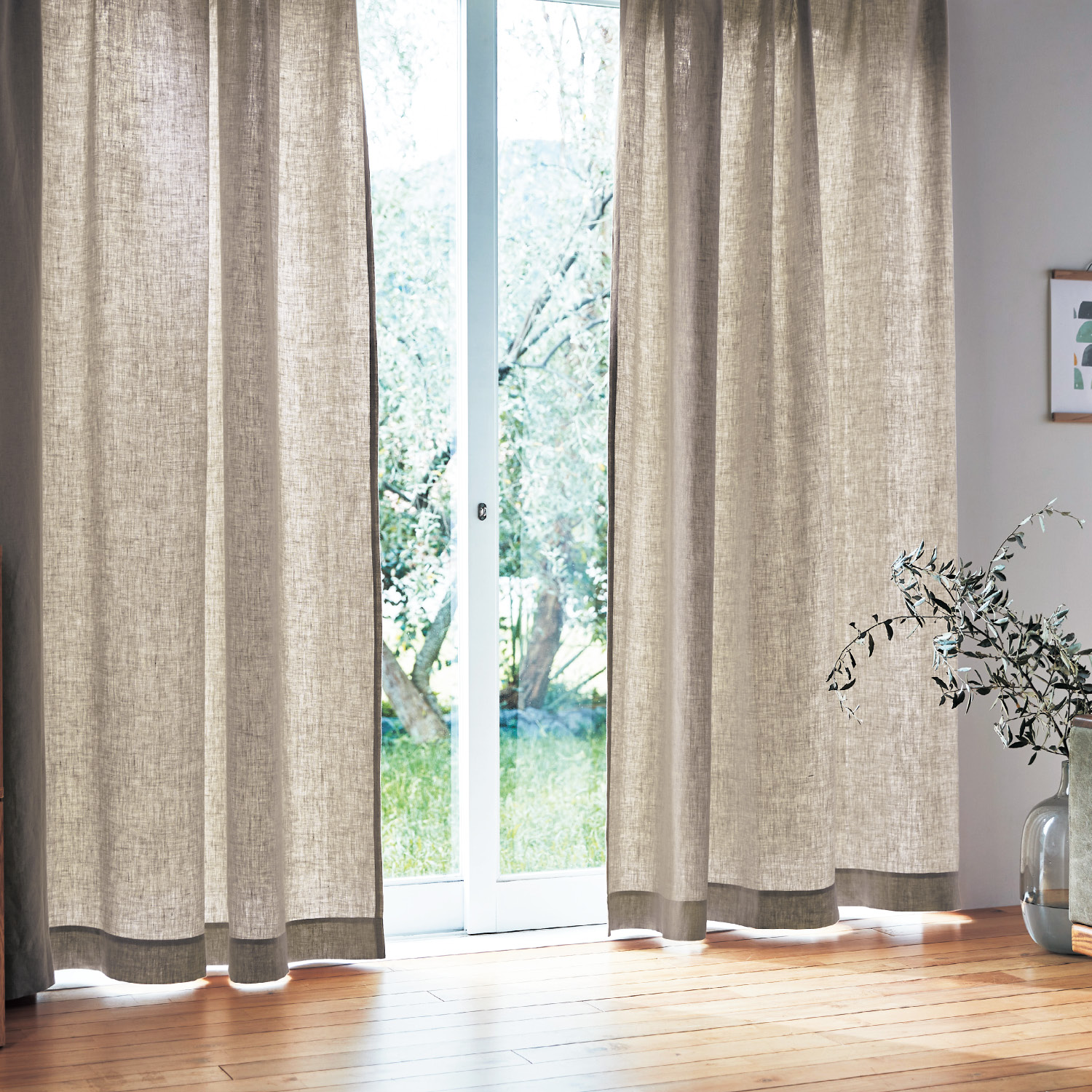 【お届けが早め】 フレンチリネンカーテン <2枚組/1枚> 【お届けが早め】 フレンチリネンカーテン <2枚組/1枚>