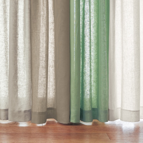 【お届けが早め】 フレンチリネンカーテン ＜2枚組／1枚＞（ラブザリネン/Love the Linen）