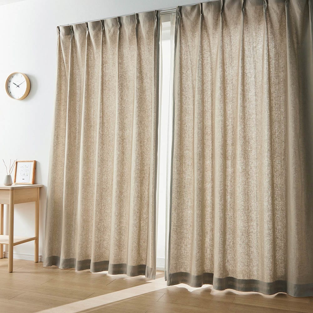 ベルメゾン　リネン素材カーテン ベルメゾン リネン素材カーテン 【公式通販】