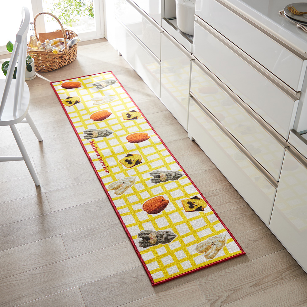 【メゾン・テリア/Maison terrier】お菓子デザインのキッチンマット