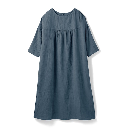 湯上りに着たいそのまま寝られるガーゼワンピース・八分袖