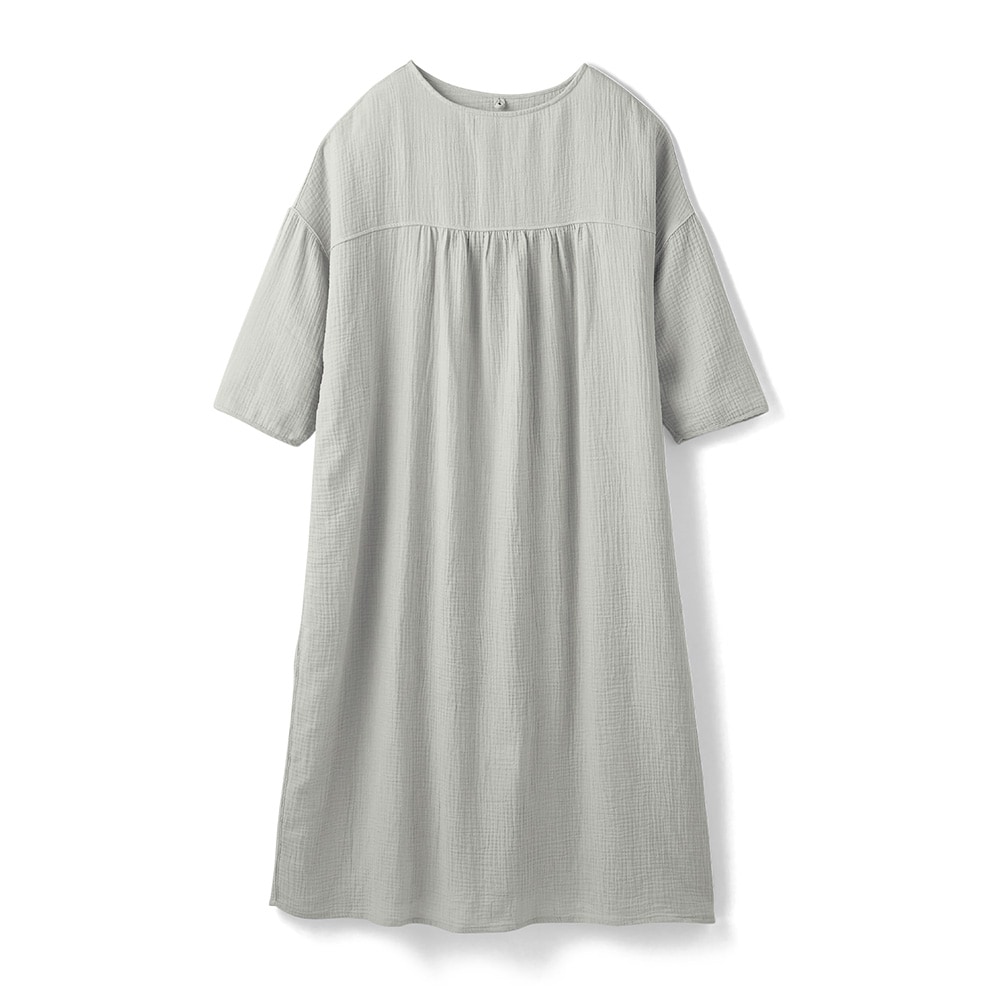 湯上りに着たいそのまま寝られるガーゼワンピース・八分袖｜通販の