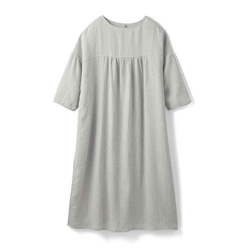 湯上りに着たいそのまま寝られるガーゼワンピース・八分袖