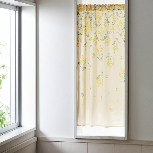 【新柄登場】 目隠しにも使えるカフェカーテン＜1枚＞ 「ミニラボ」