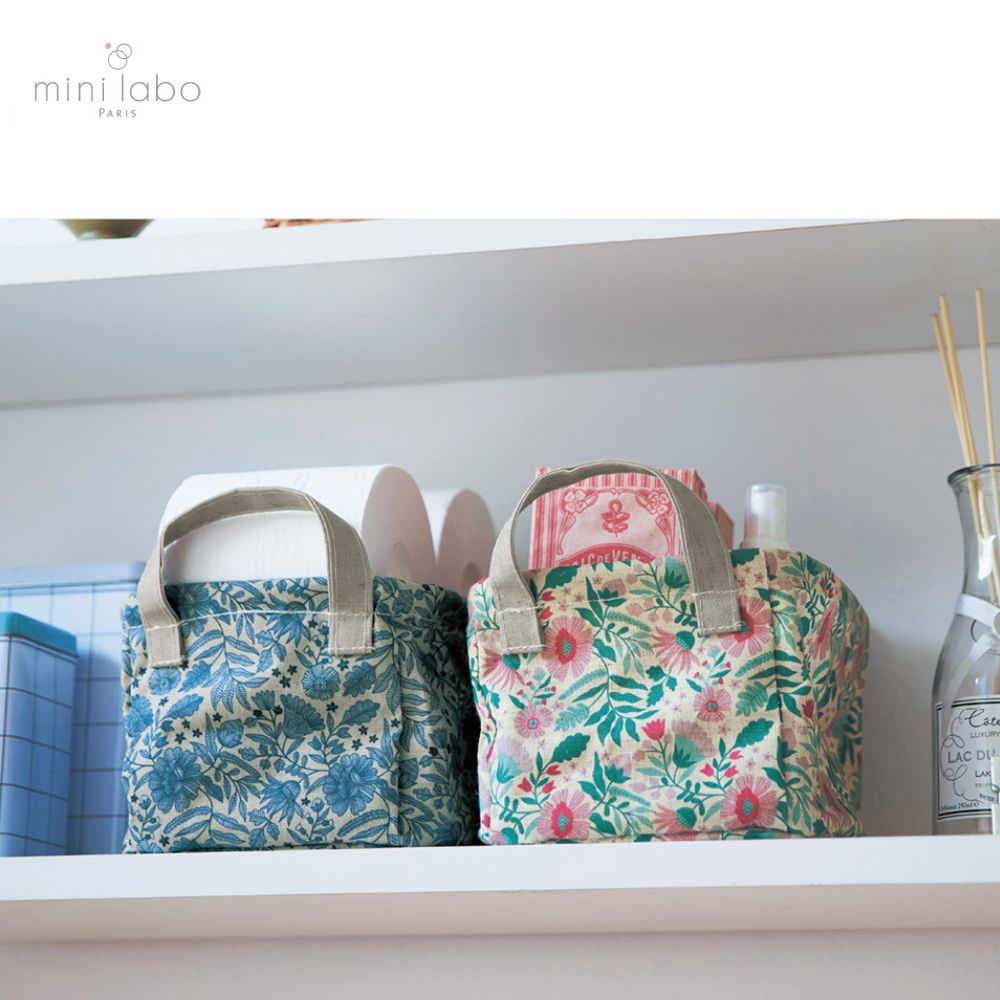 【新柄登場】 ファブリックボックス2色セット 「ミニラボ」