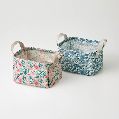 【新柄登場】 ファブリックボックス2色セット 「ミニラボ」