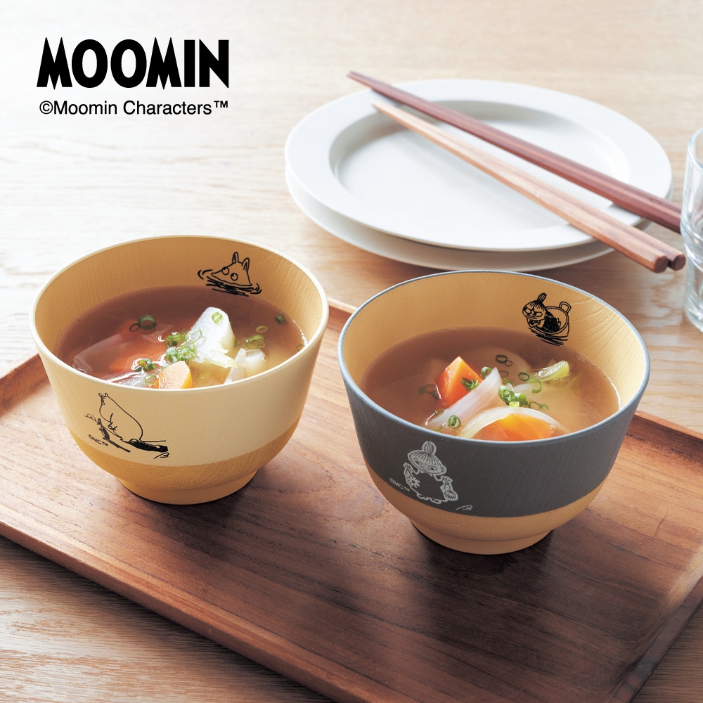 【ムーミン/MOOMIN】優しい色合いの食洗器対応汁椀2柄セット 「ムーミン」