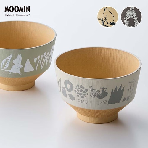【新柄登場】 優しい色合いの食洗器対応汁椀2柄セット 「ムーミン」