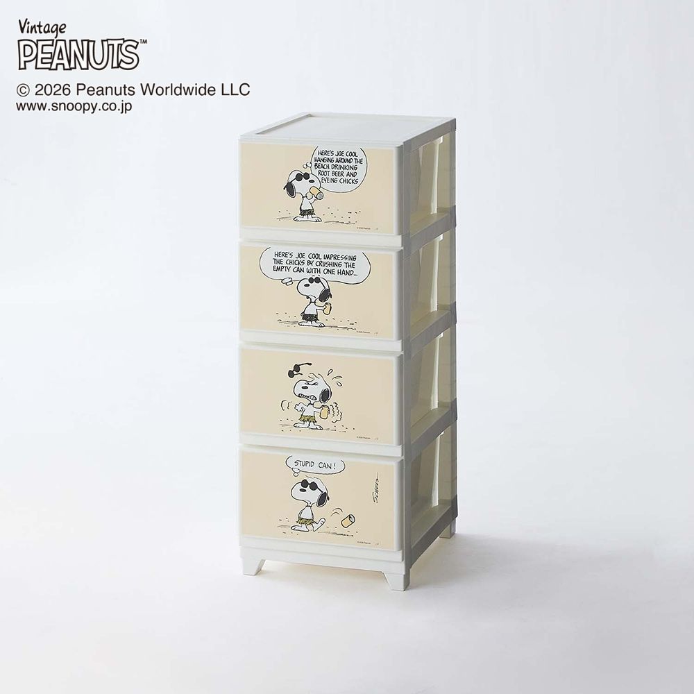 新柄登場】 4コマデザインの収納チェスト 「スヌーピー」(ピーナッツ
