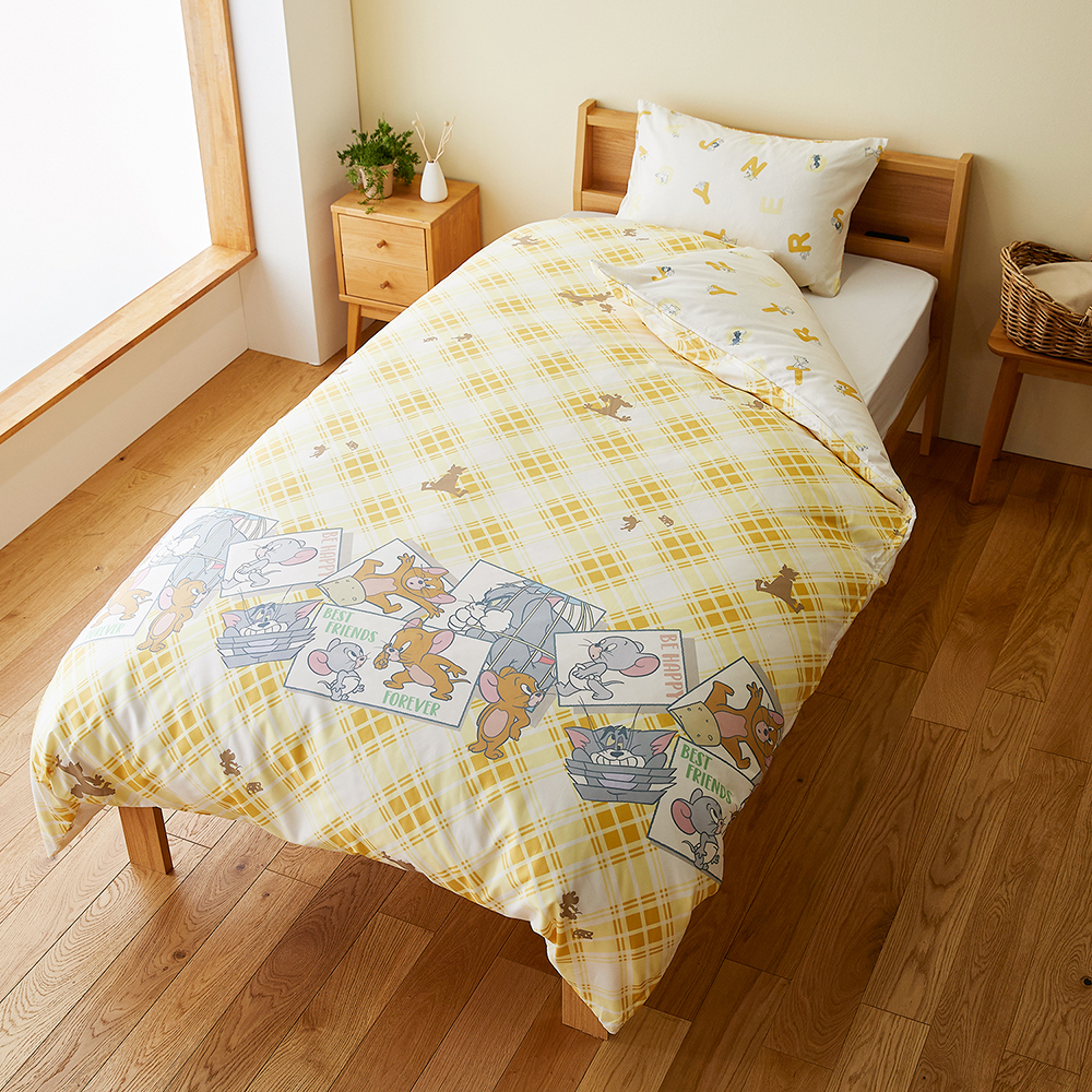 【トムとジェリー/TOM and JERRY】掛け布団カバー & 枕カバー2点セット「トムとジェリー」